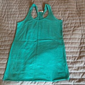 Scoop Neck Racerback Tank — Teal